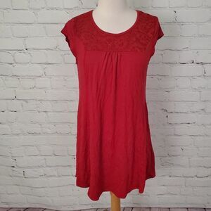 𝅺furnex Cap Sleeve Top Lace Red L NWT